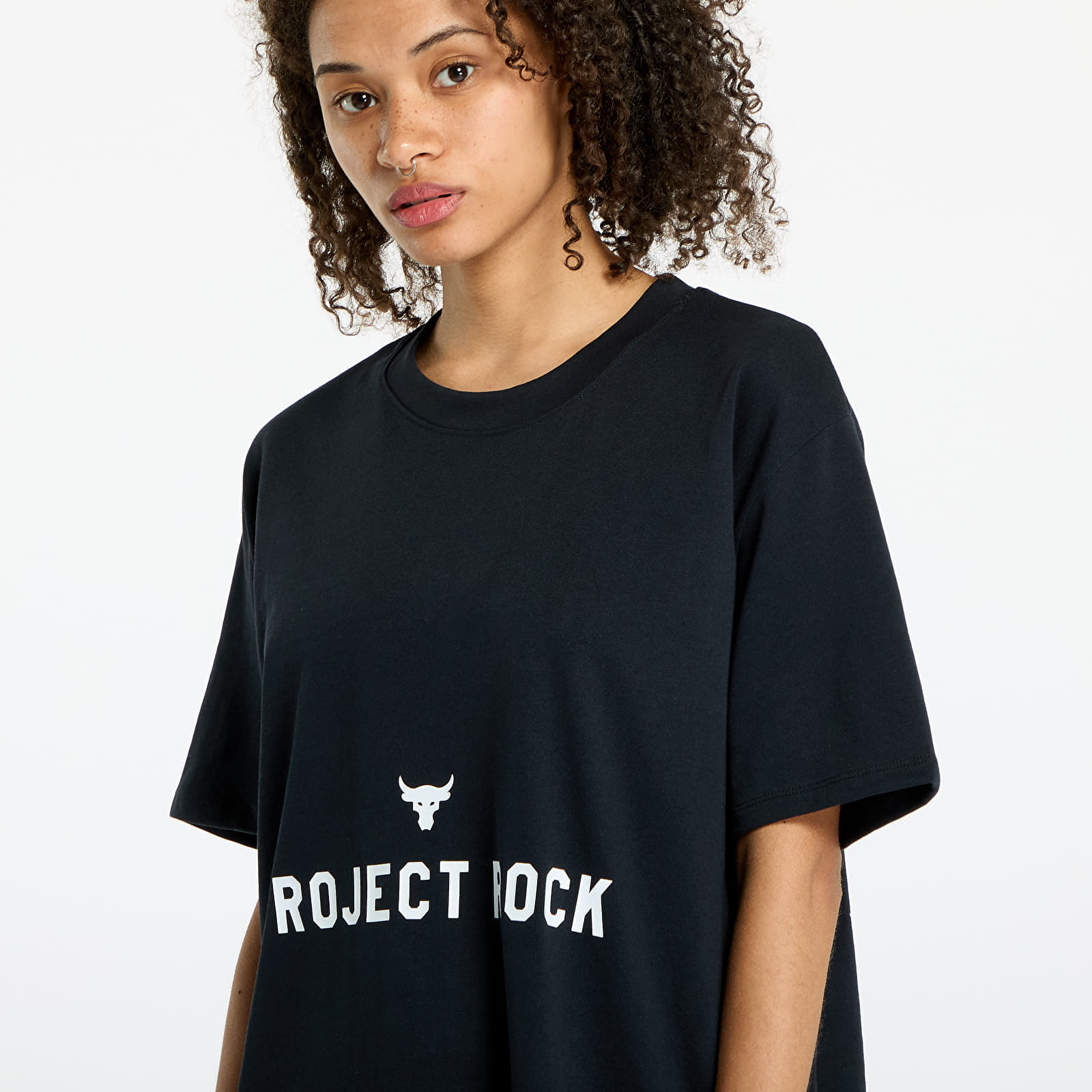 Tricou Under Armour Project Rock Campus Q3 T-Shirt Black/ White - 1 | YEO