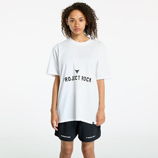 T-shirt Under Armour Project Rock Campus Q3 T-Shirt White/ Black
