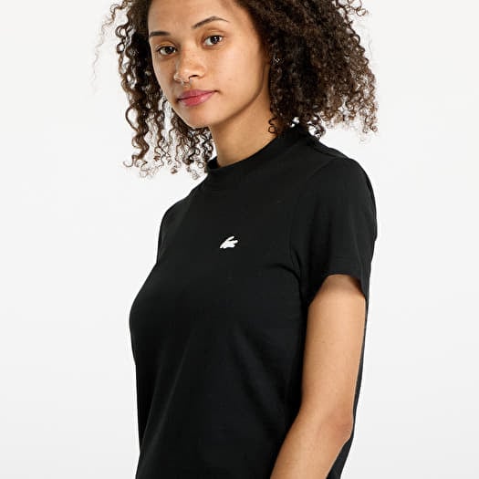 Magliette da donna LACOSTE Tee Shirt Turtle Neck Black Footshop