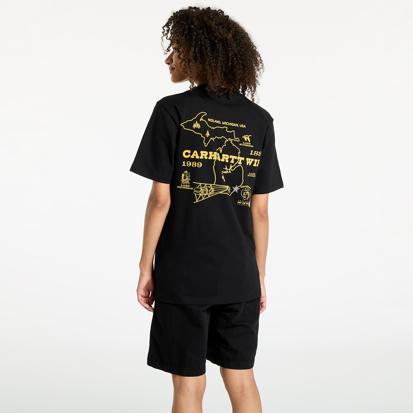 Männer T-Shirts Carhartt WIP S/S Home State T-Shirt UNISEX Black
