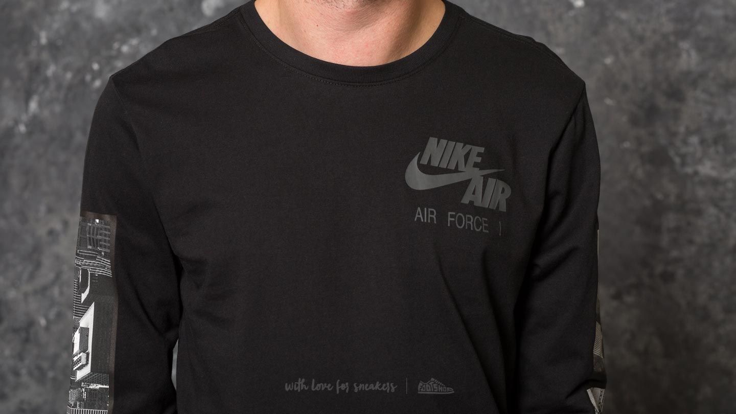 T-shirts Nike Sportswear Air Force 1 Longsleeve Tee Black