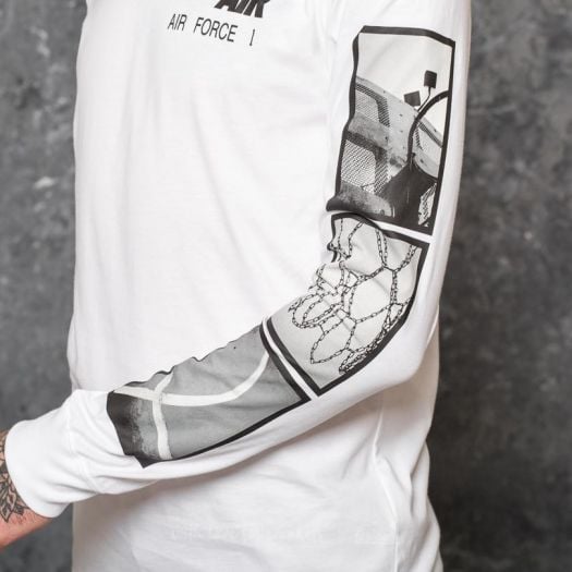 T shirts Nike Sportswear Air Force 1 Longsleeve Tee White Black