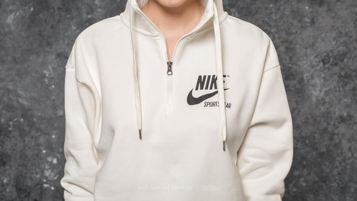 Bluzy Nike Sportswear Archive Hoodie Light Bone Black Footshop