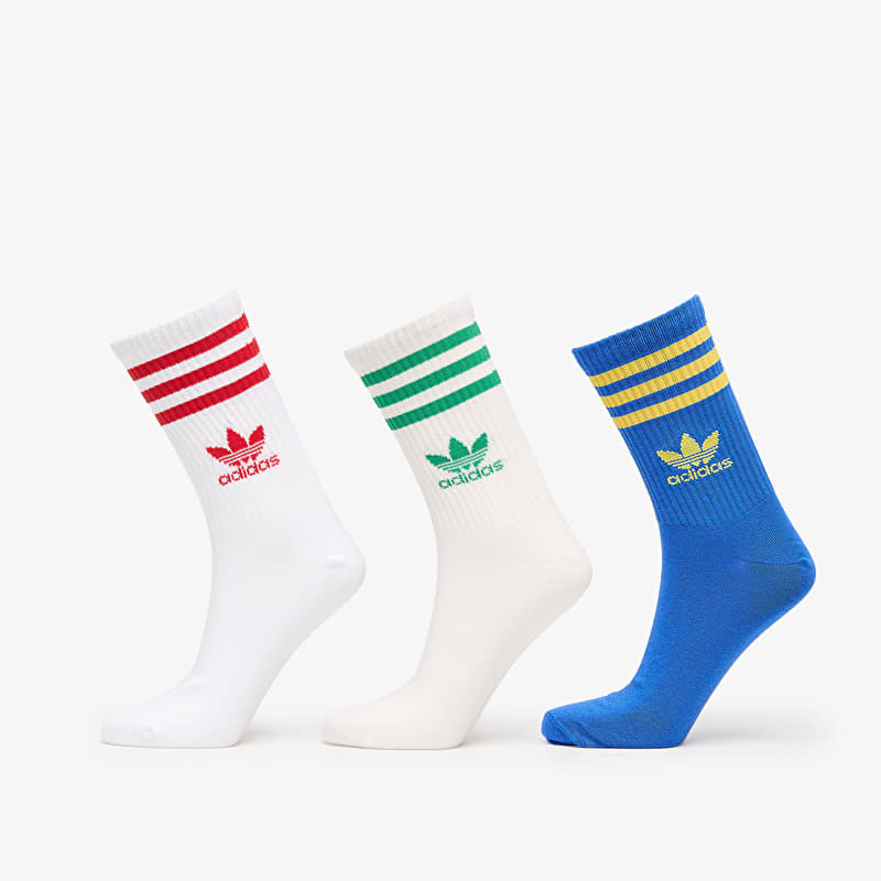 Meias adidas Mid Cut Crew Sock 3-Pack Blue/ Core White/ White