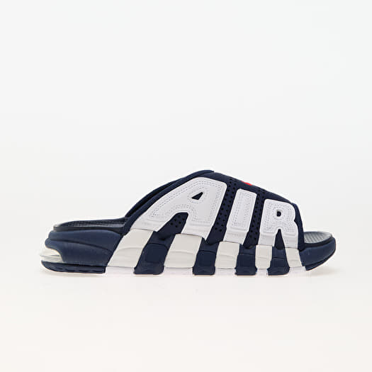 Nike Air More Uptempo Slide Midnight Navy/ University Red-White