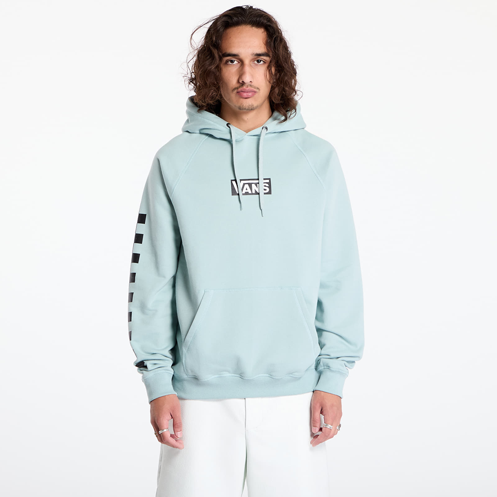 Férfi kapucnis pulcsik Vans Boxed Pullover Gray Mist