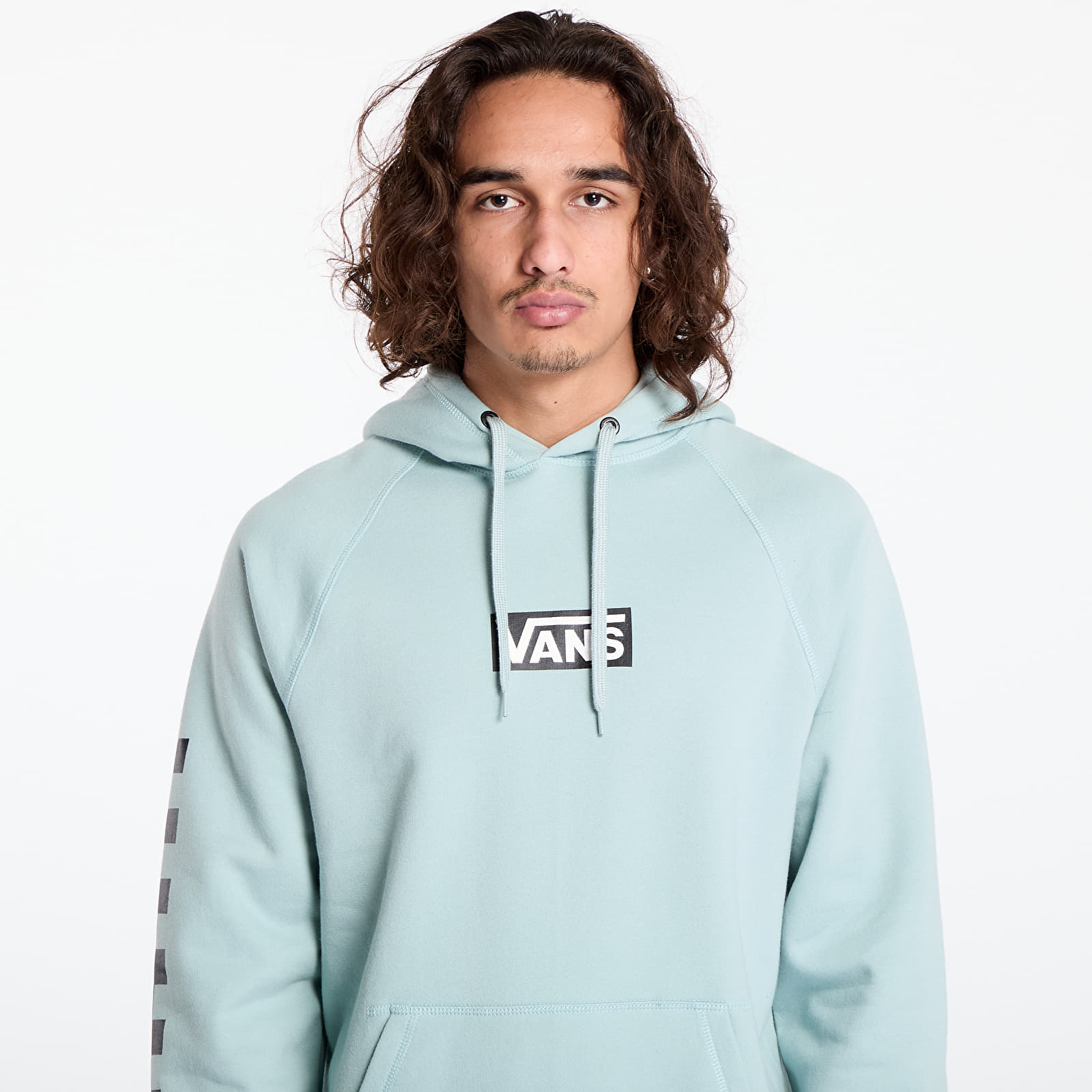 Férfi kapucnis pulcsik Vans Boxed Pullover Gray Mist
