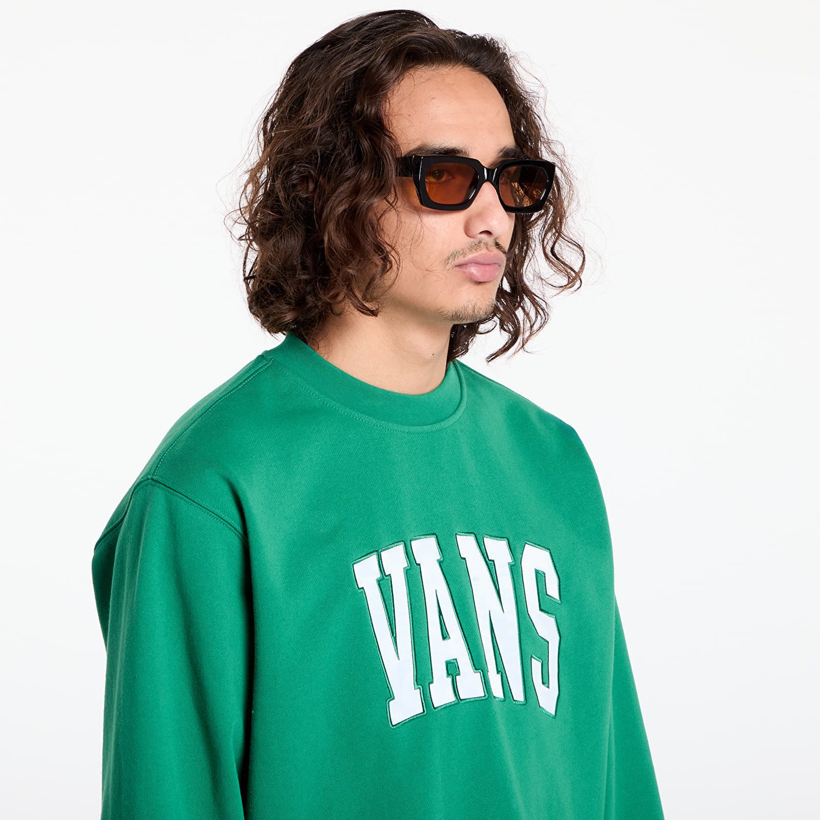 Hanorac Vans Original Standards Varsity Loose Crew Verdant Green - 1 | YEO