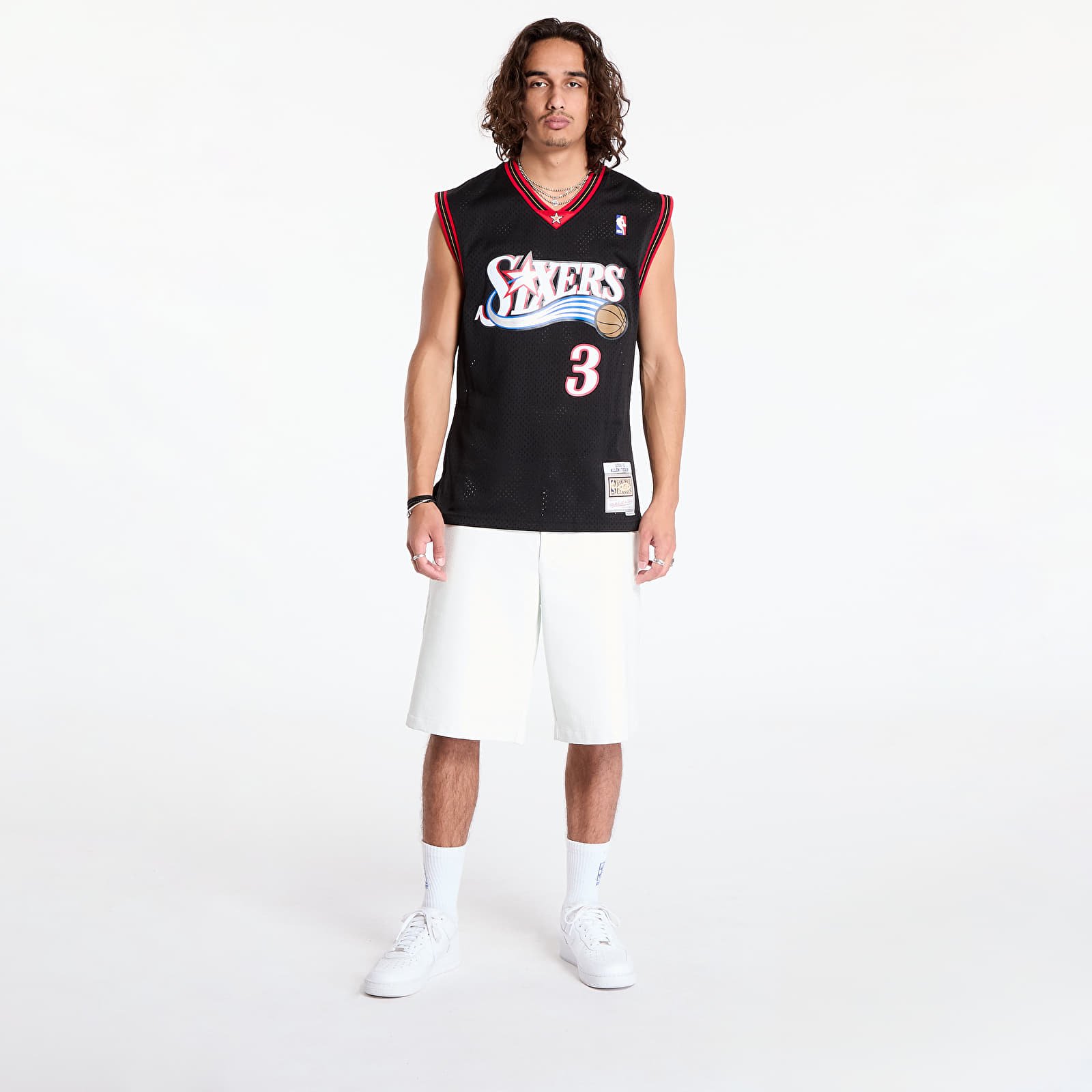 Trikók Mitchell & Ness Philadelphia 76ers 3 Allen Iverson Swingman Jersey Black