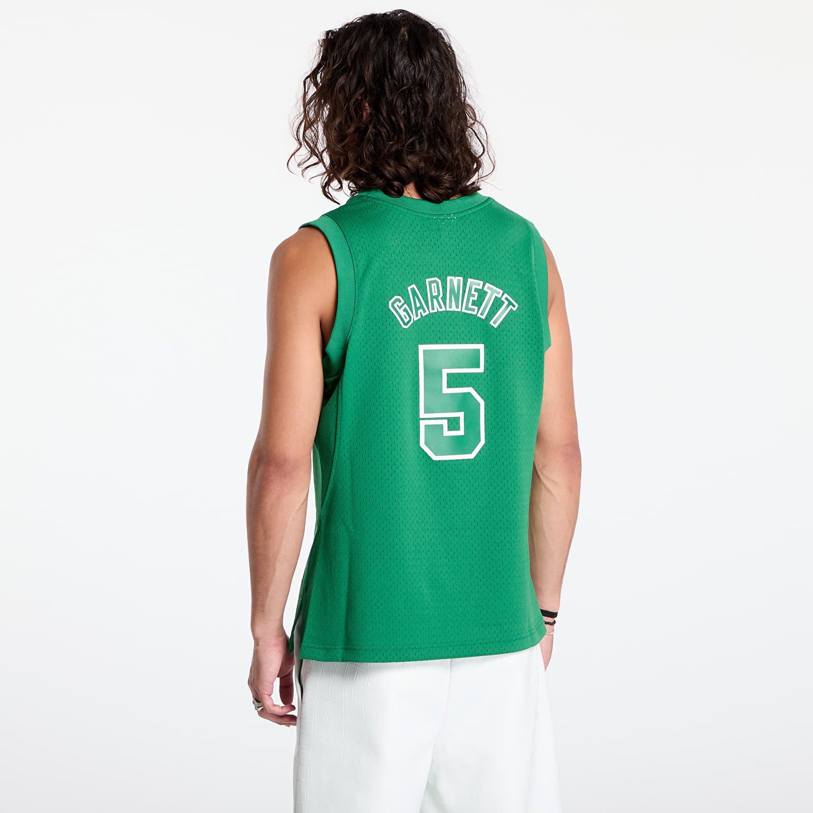 Dresi Mitchell & Ness Boston Celtics 5 Kevin Garnett Day Swingman Jersey Green