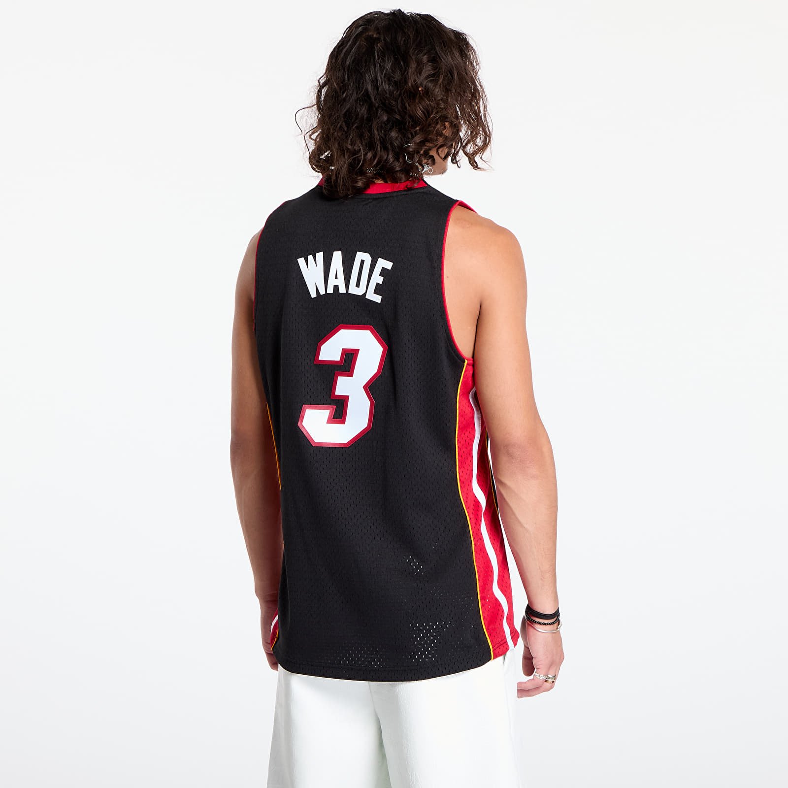 Dresy Mitchell & Ness Miami Heat 3 Dwayne Wade Swingman Jersey Black
