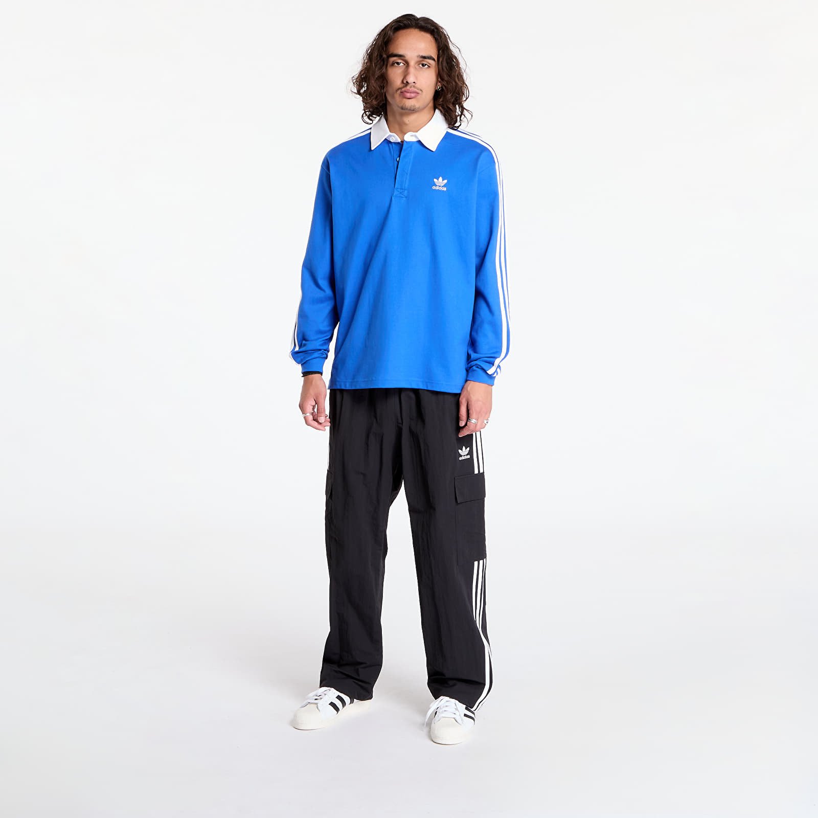 Pólók adidas Adicolor Rugby Polo Blue