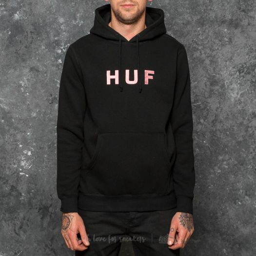 Hoodies and sweatshirts HUF OG Logo Pullover Hoodie Black Footshop