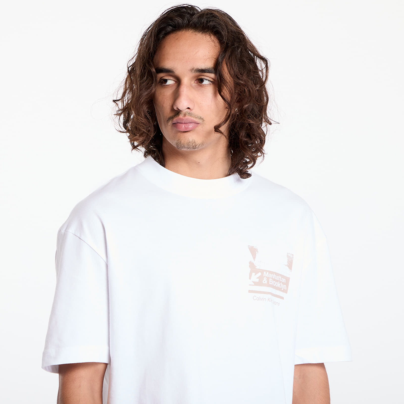 Pólók Calvin Klein Jeans Subway Sign Tee White