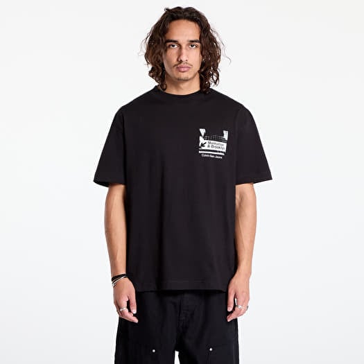 T-shirt Calvin Klein Jeans Subway Sign Tee Black