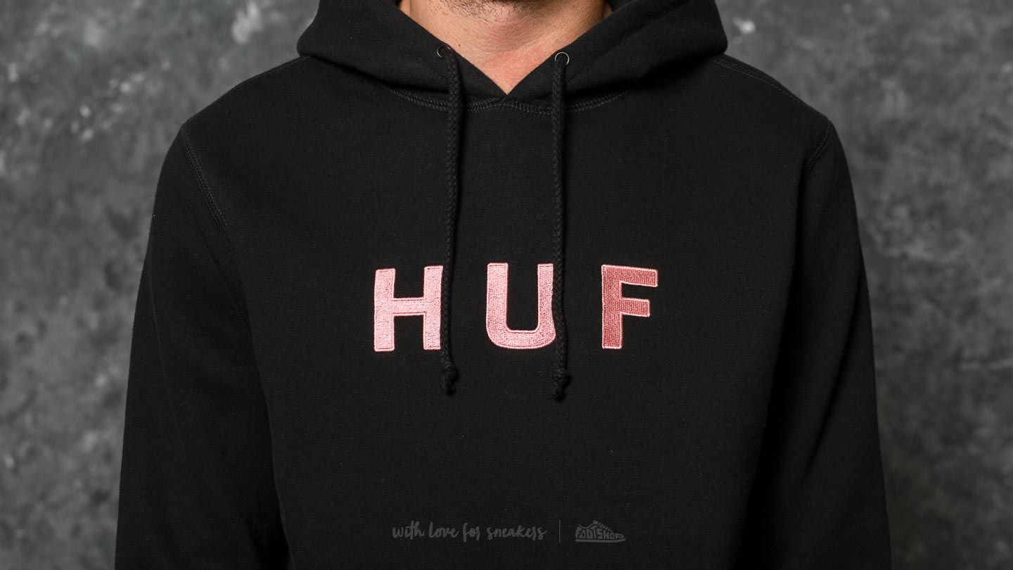 Mikiny HUF OG Logo Pullover Hoodie Black