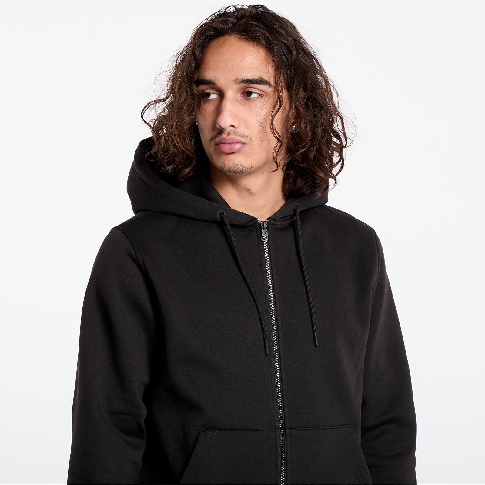 Mikiny Calvin Klein Jeans Logo Tape Zip Through Black