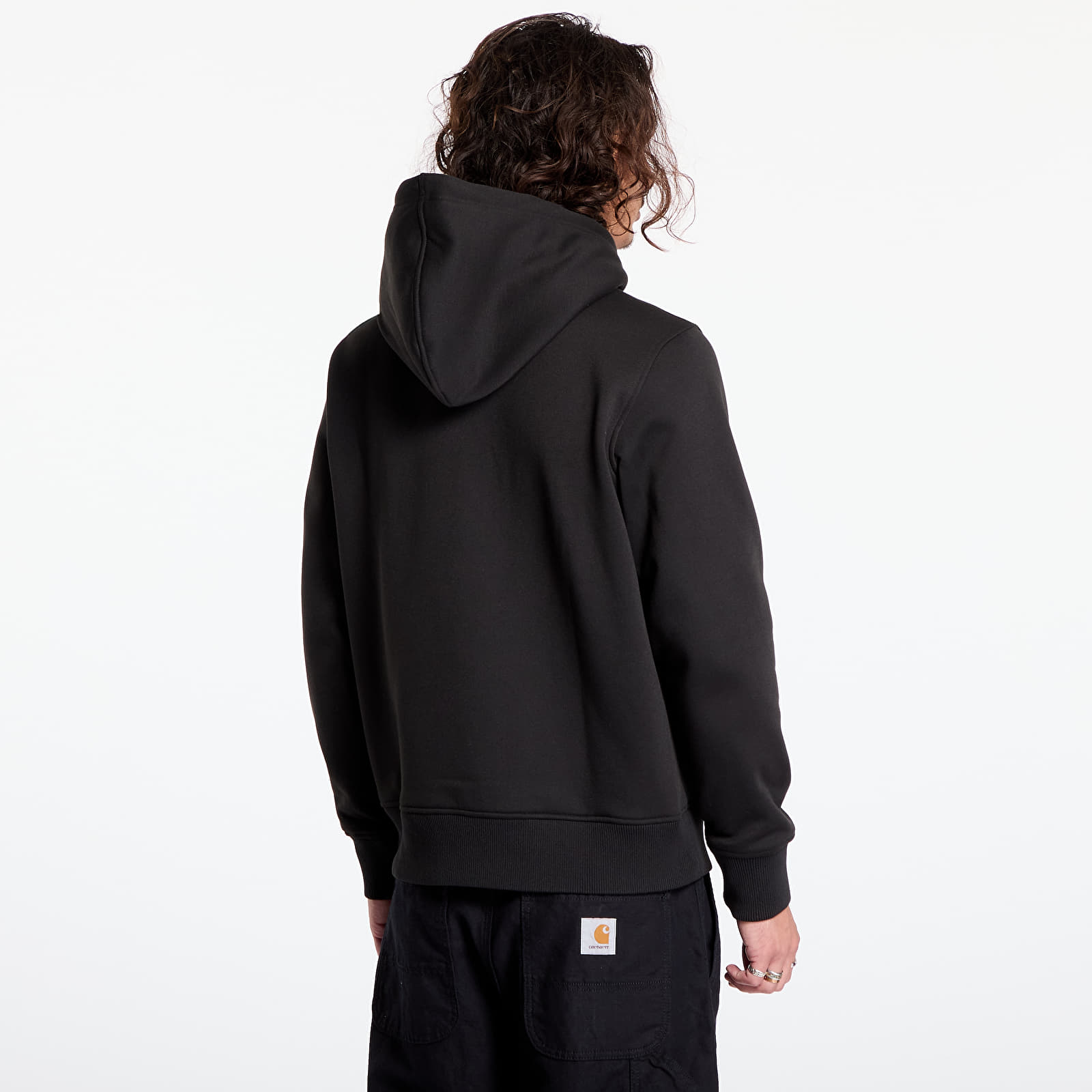 Mikiny Calvin Klein Jeans Logo Tape Zip Through Black