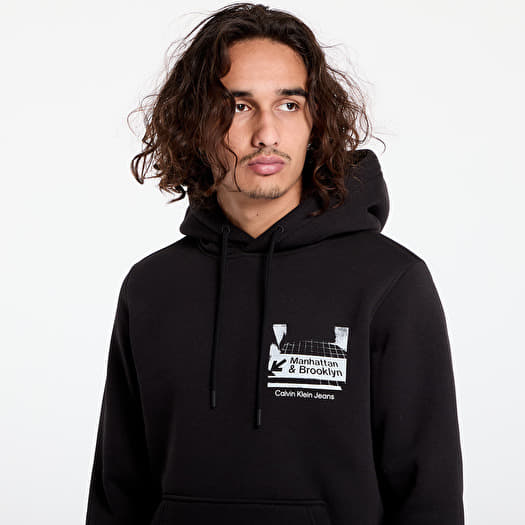 Sweatshirt Calvin Klein Jeans Subway Sign Hoodie Black XL