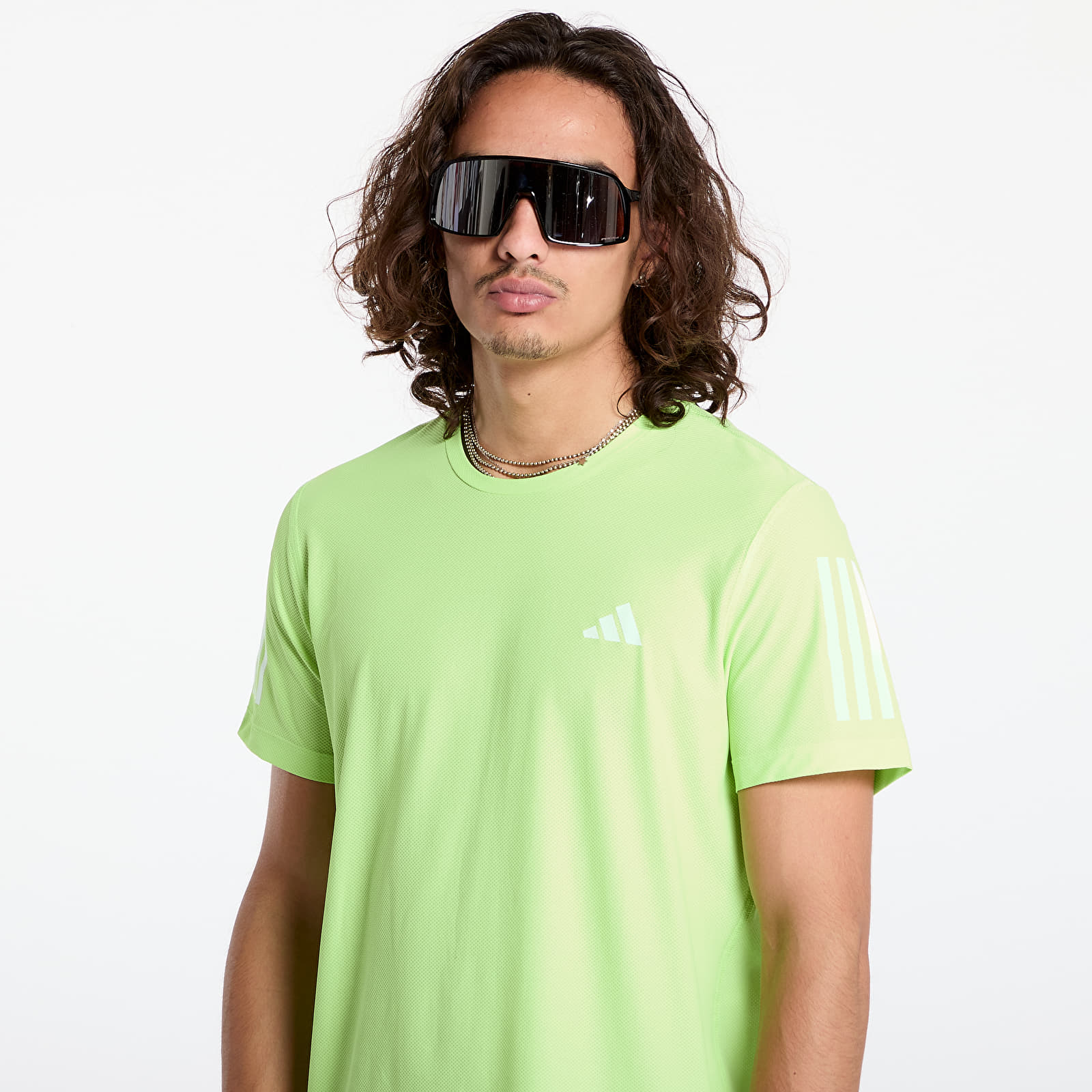 Мъжки тениски adidas Own The Run Tee Pulse Lime