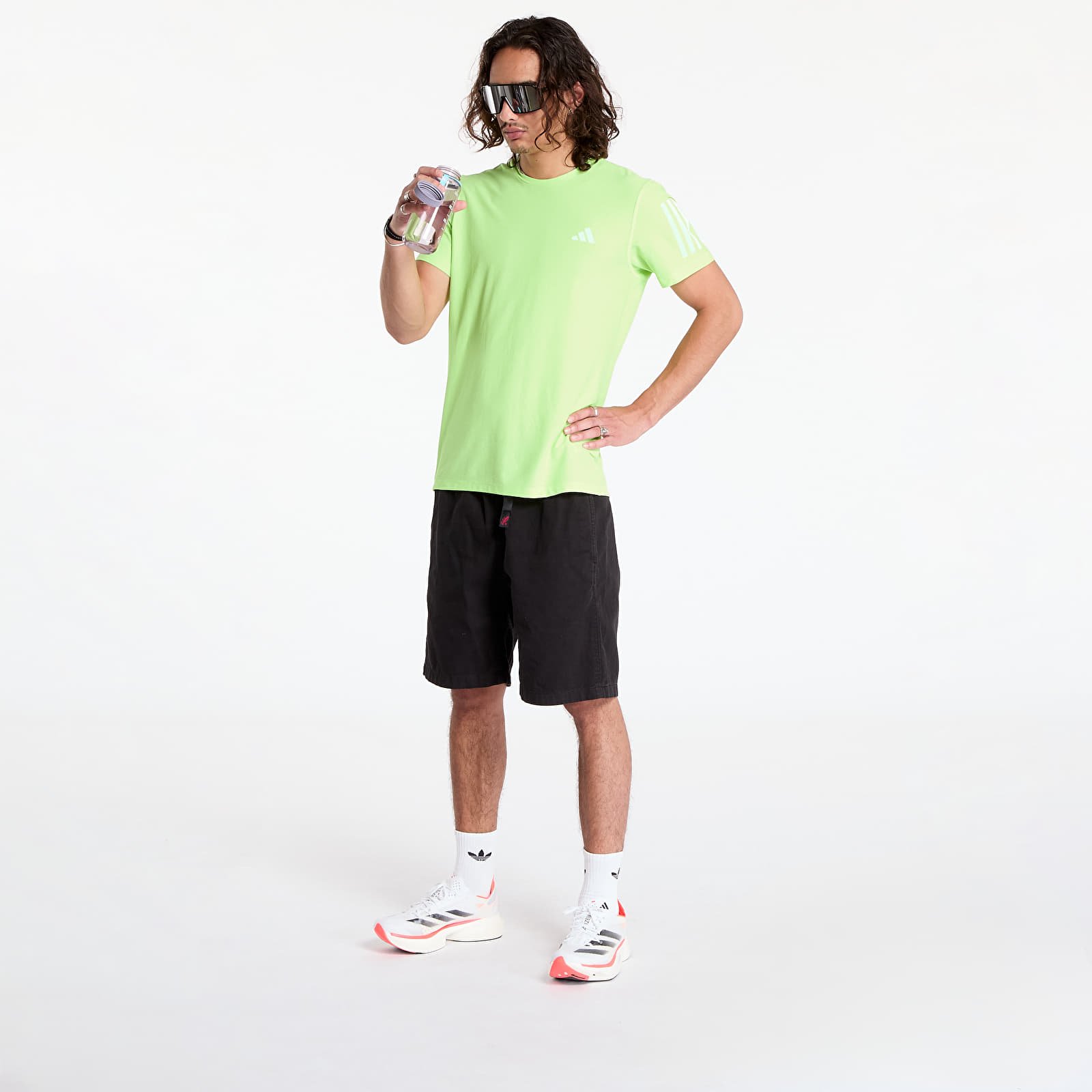 Мъжки тениски adidas Own The Run Tee Pulse Lime