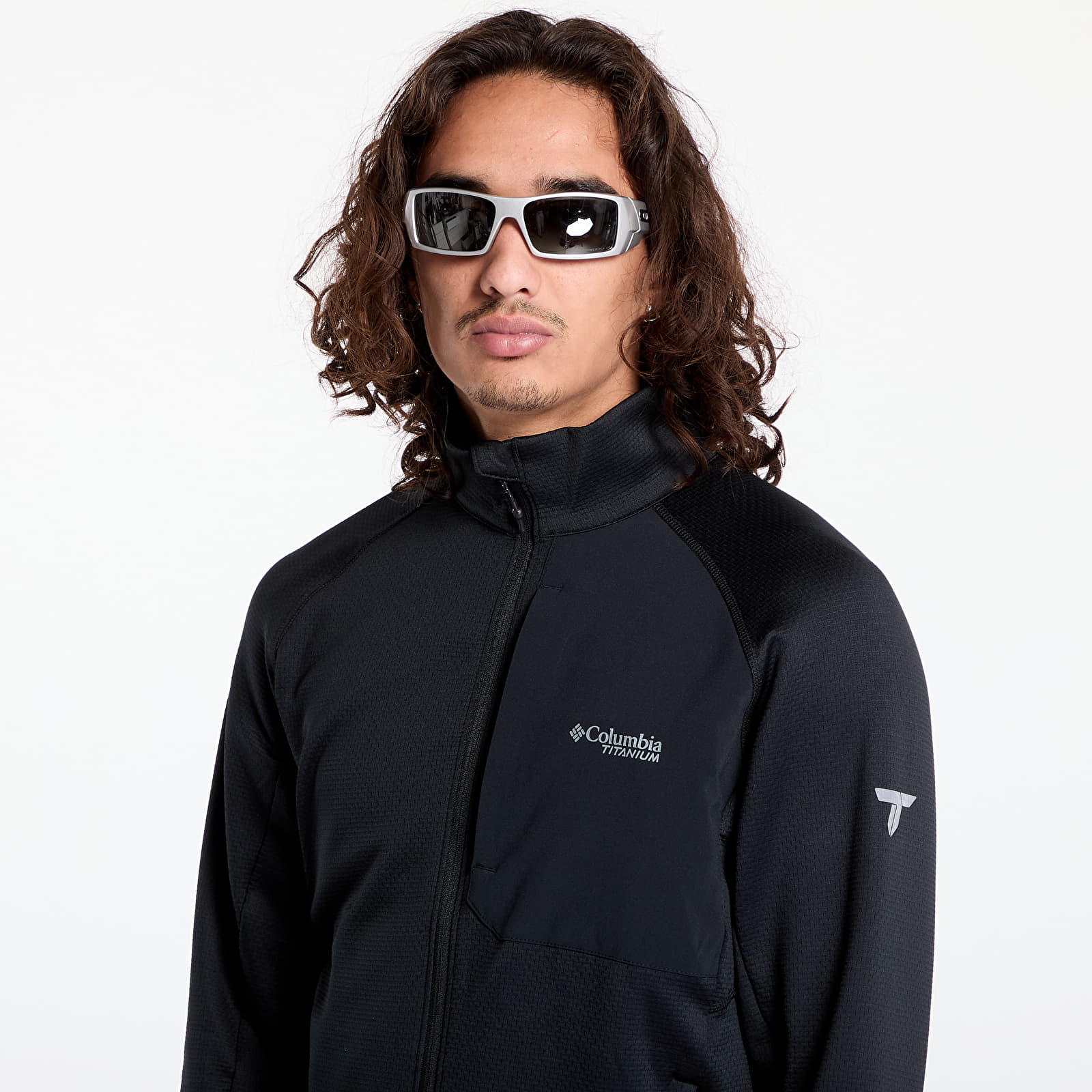 Pánské mikiny Columbia Triple Canyon™ Grid Fleece FZ II Black