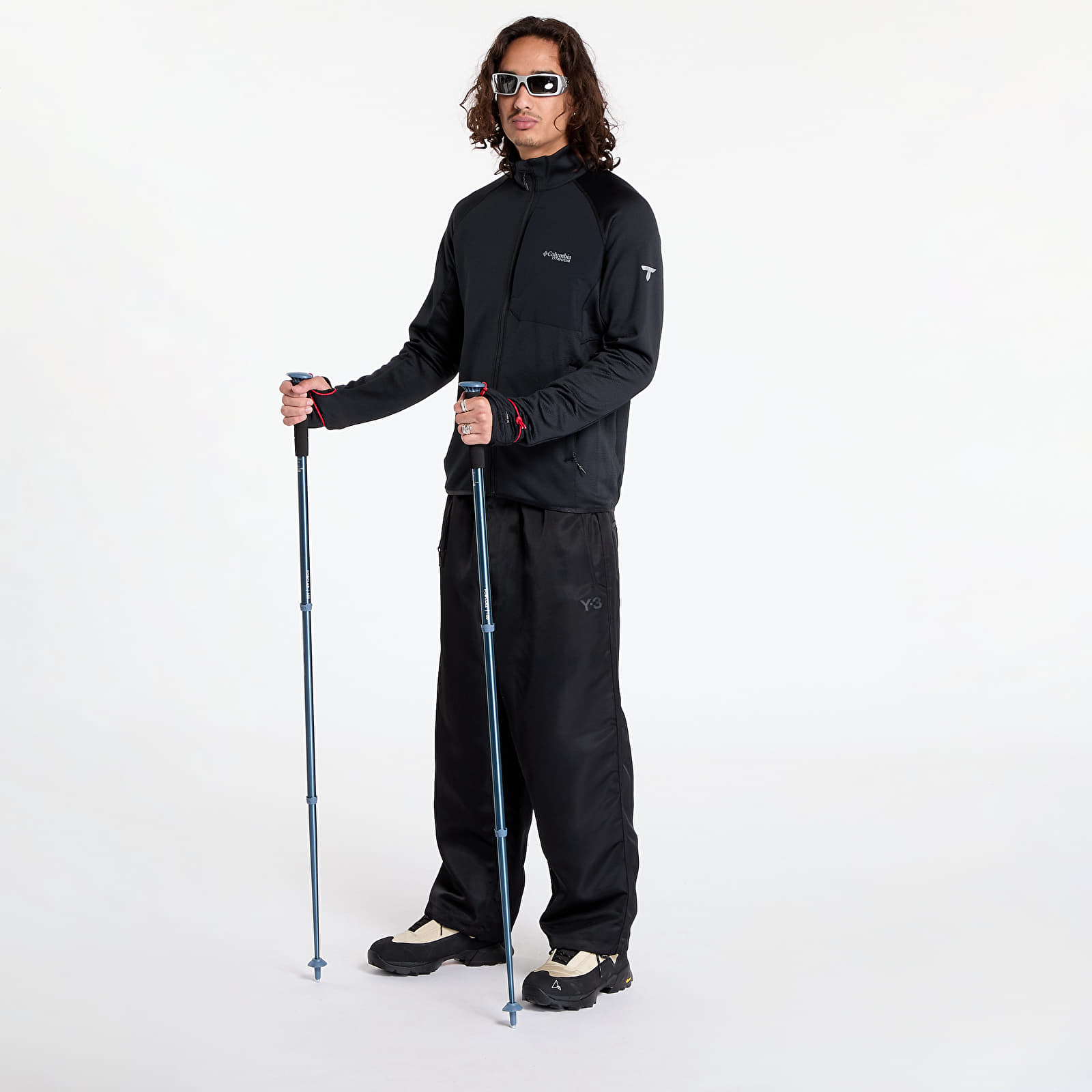 Pánské mikiny Columbia Triple Canyon™ Grid Fleece FZ II Black