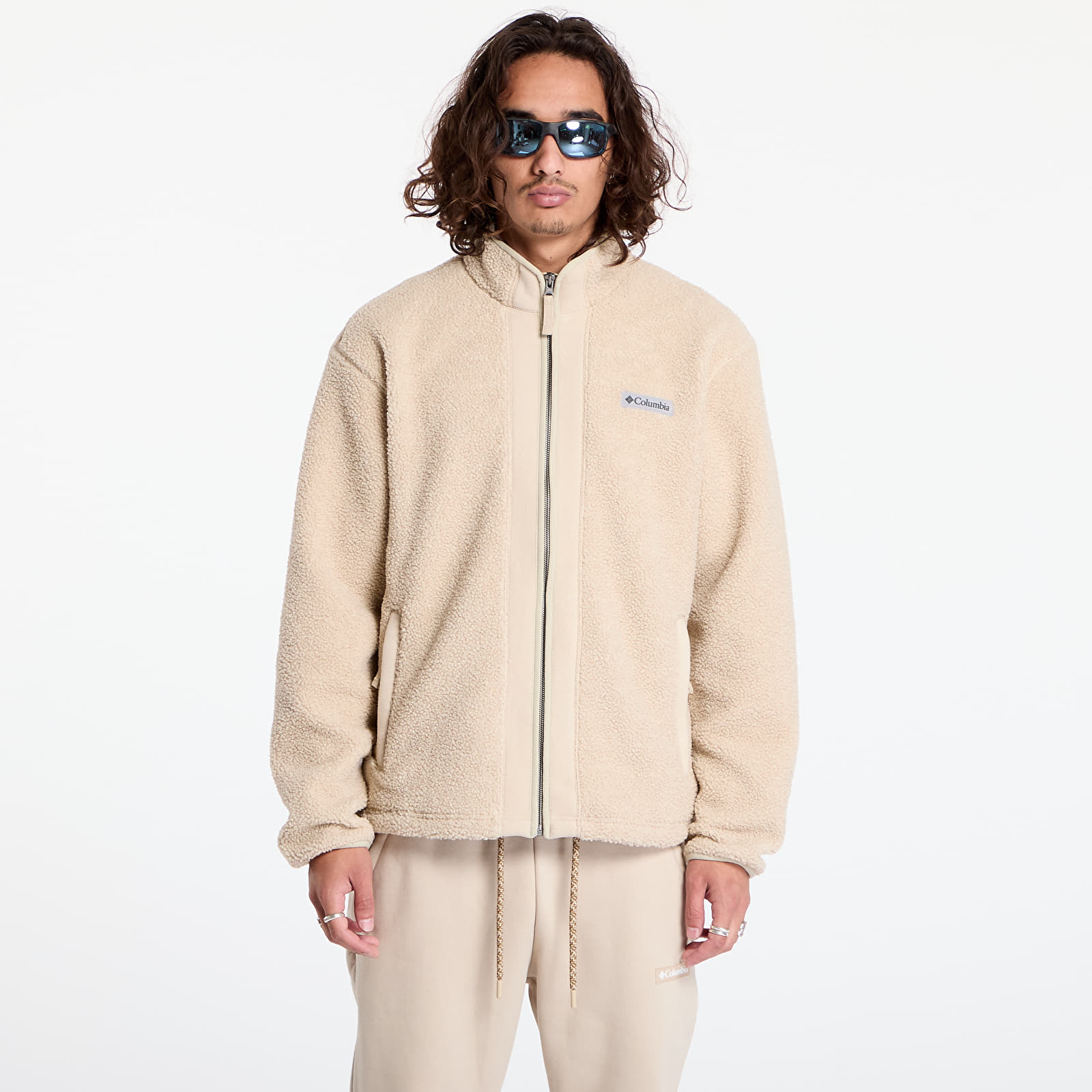 Férfi kapucnis pulcsik Columbia Black Mesa™ Boucle Fleece Ancient Fossil