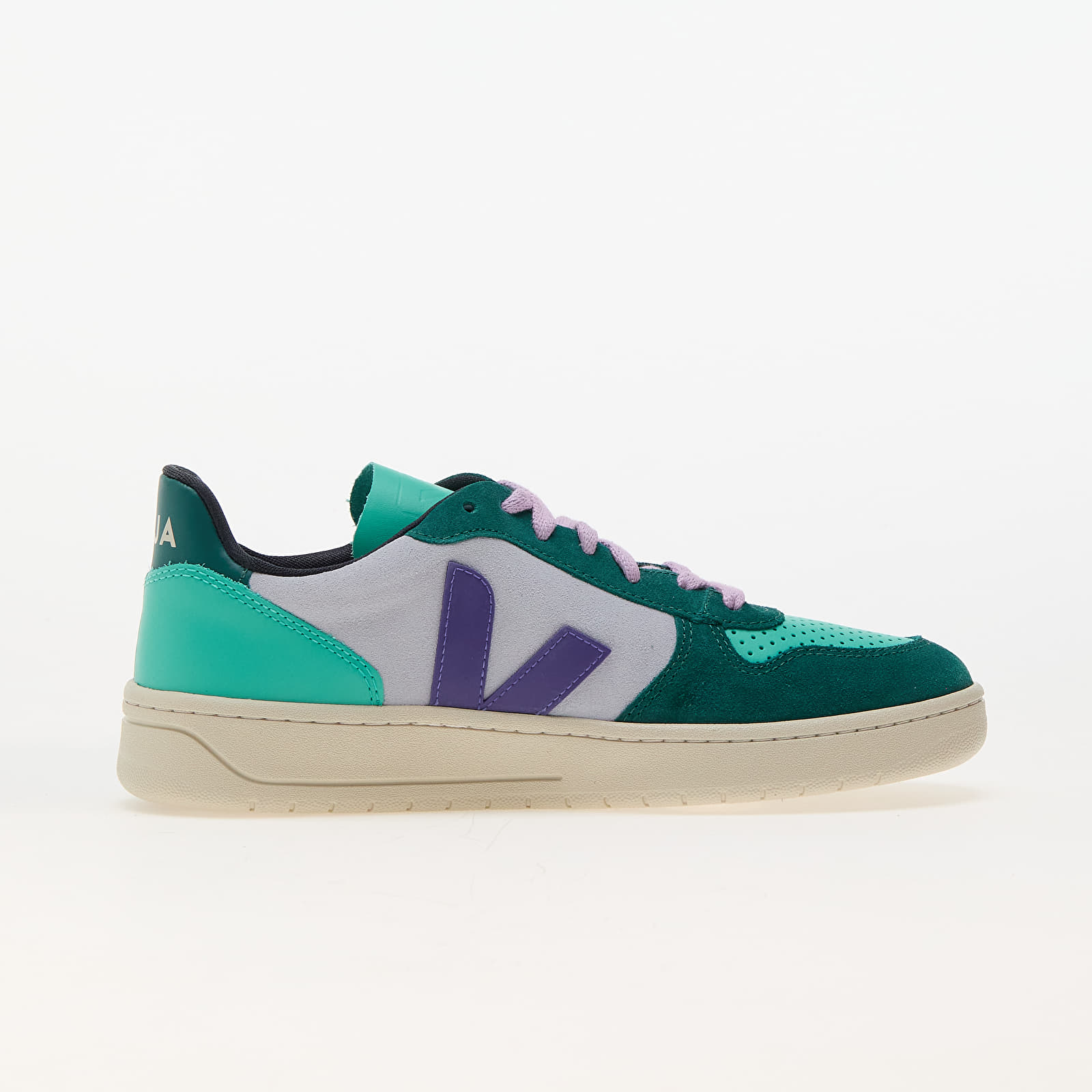 Női cipők Veja W V-10 Suede Multico-Swan/ Purple/ Pierre