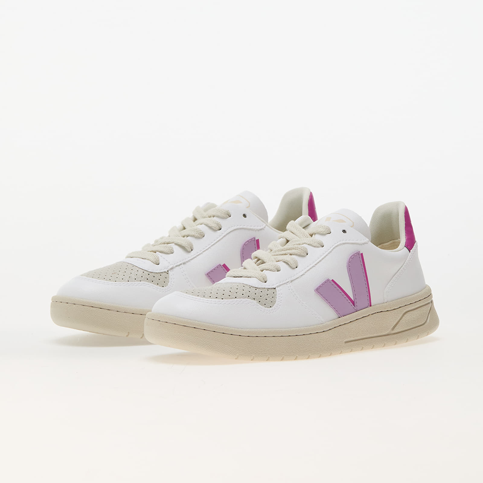 Дамски кецове и обувки Veja W V-10 W II White/ Orchid/ Ultraviolet