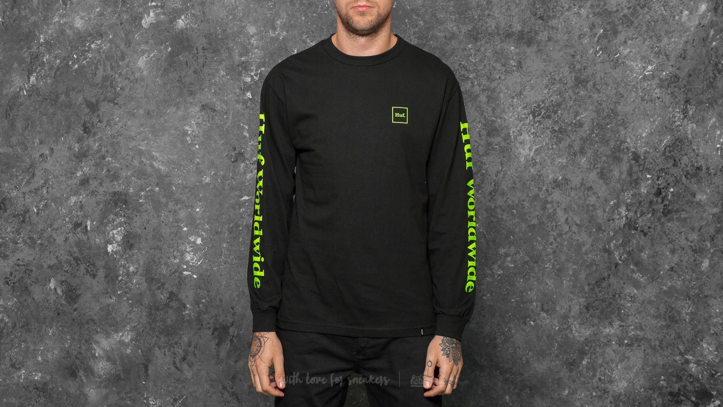 T-shirts HUF Domestic Longsleeve Tee Black