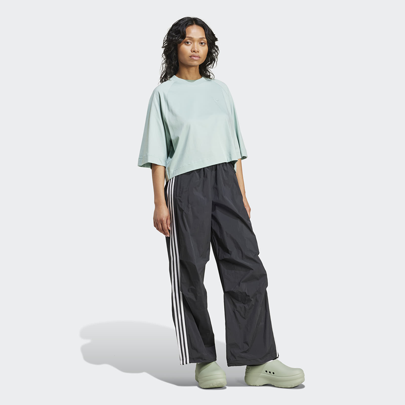 Dámské kalhoty adidas 3 Stripes Parachute Pants Black
