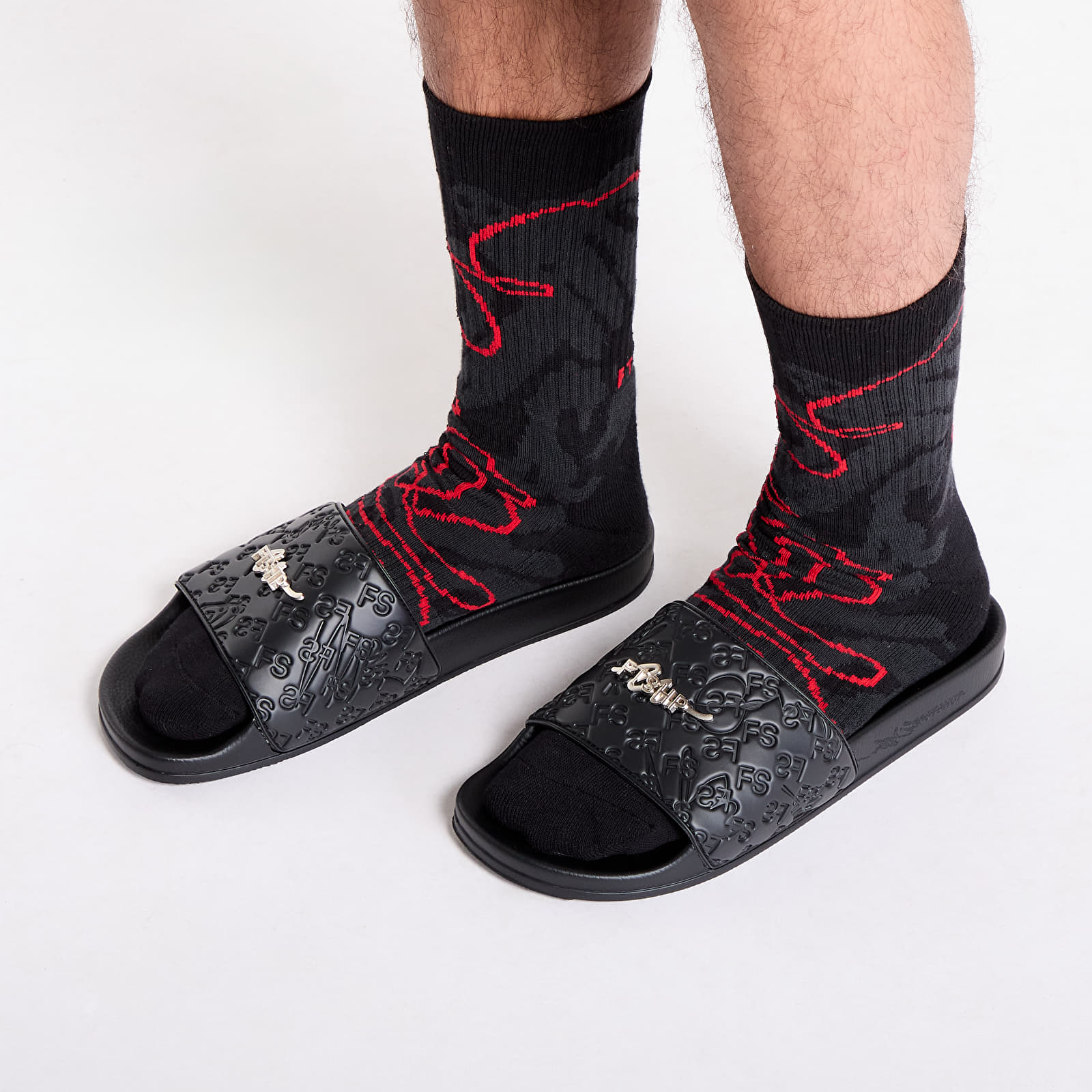 Men's shoes FTSHP Monogram Slides Black