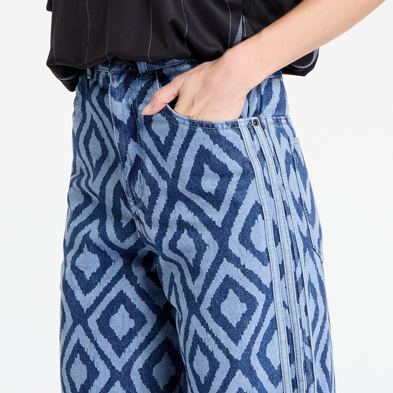 Hosen adidas x Farm Rio Denim Track Pant Medium Blue Denim