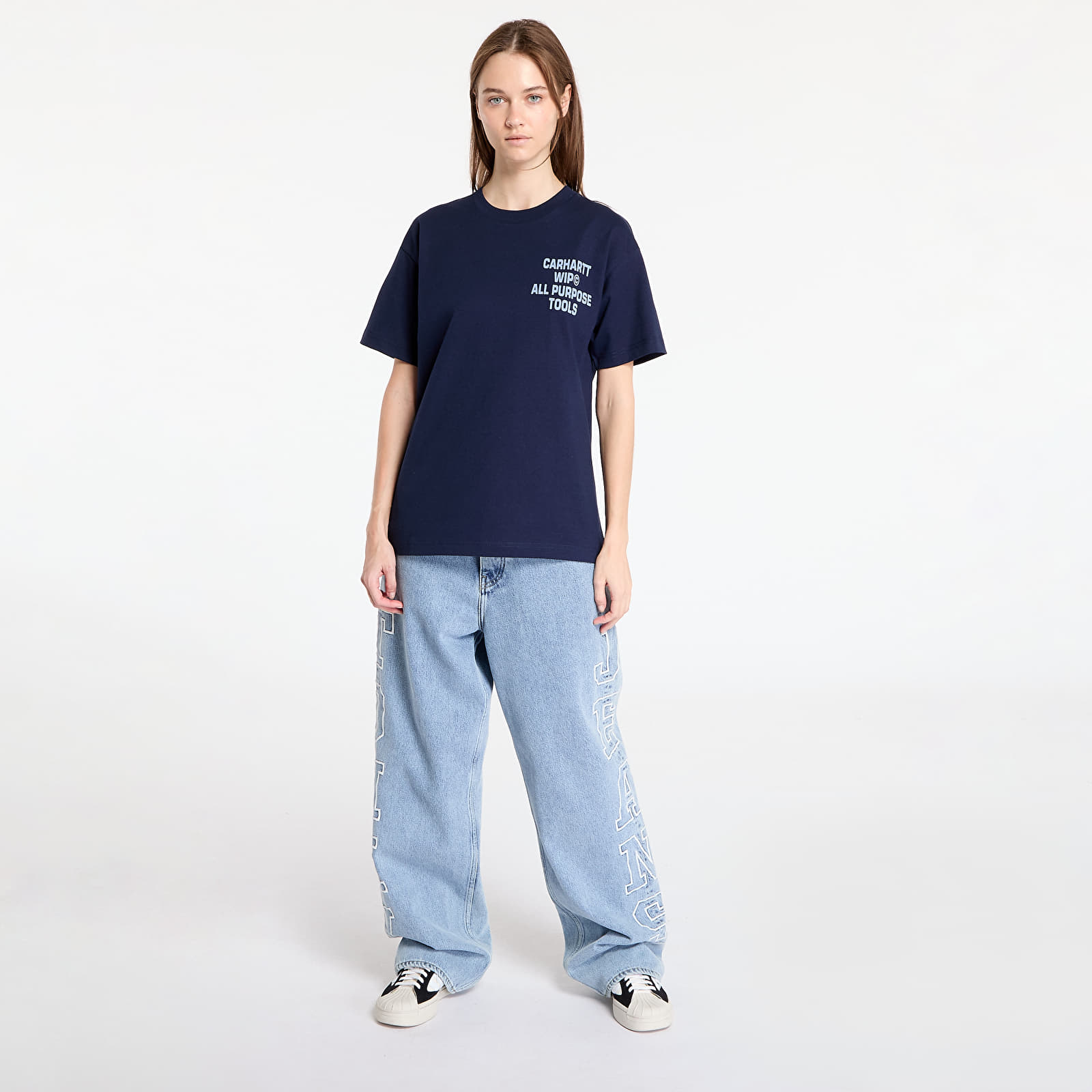 T-paidat Carhartt WIP S/S Cross Screw T-Shirt UNISEX Air Force Blue