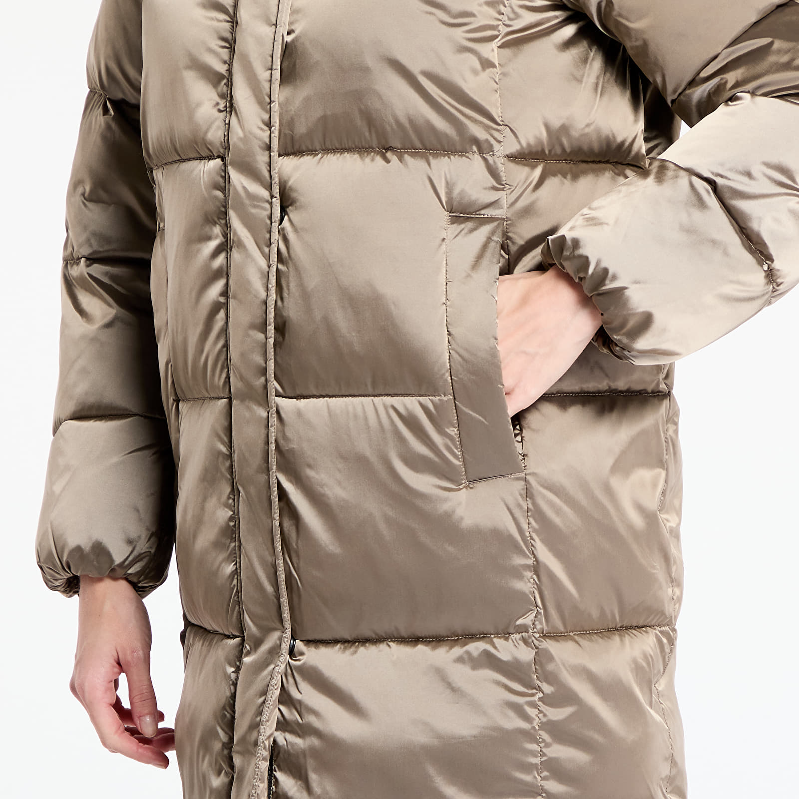 Jacken Calvin Klein Jeans Shiny Satin Puffer Coat Brindle