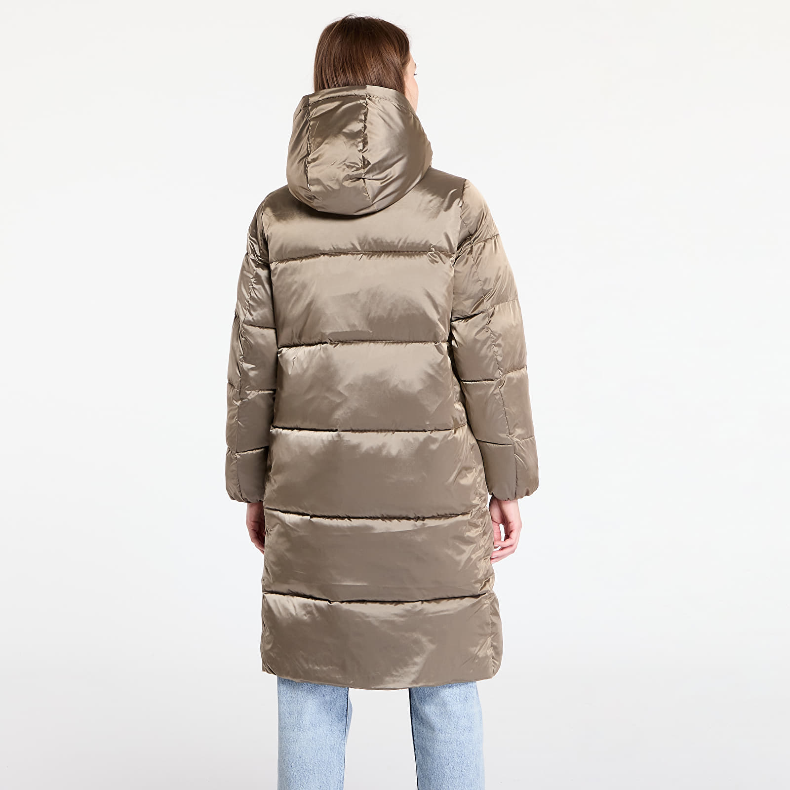 Jacken Calvin Klein Jeans Shiny Satin Puffer Coat Brindle