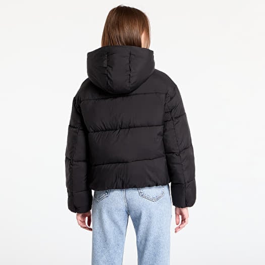 Logo hooded puffer jacket calvin klein shop