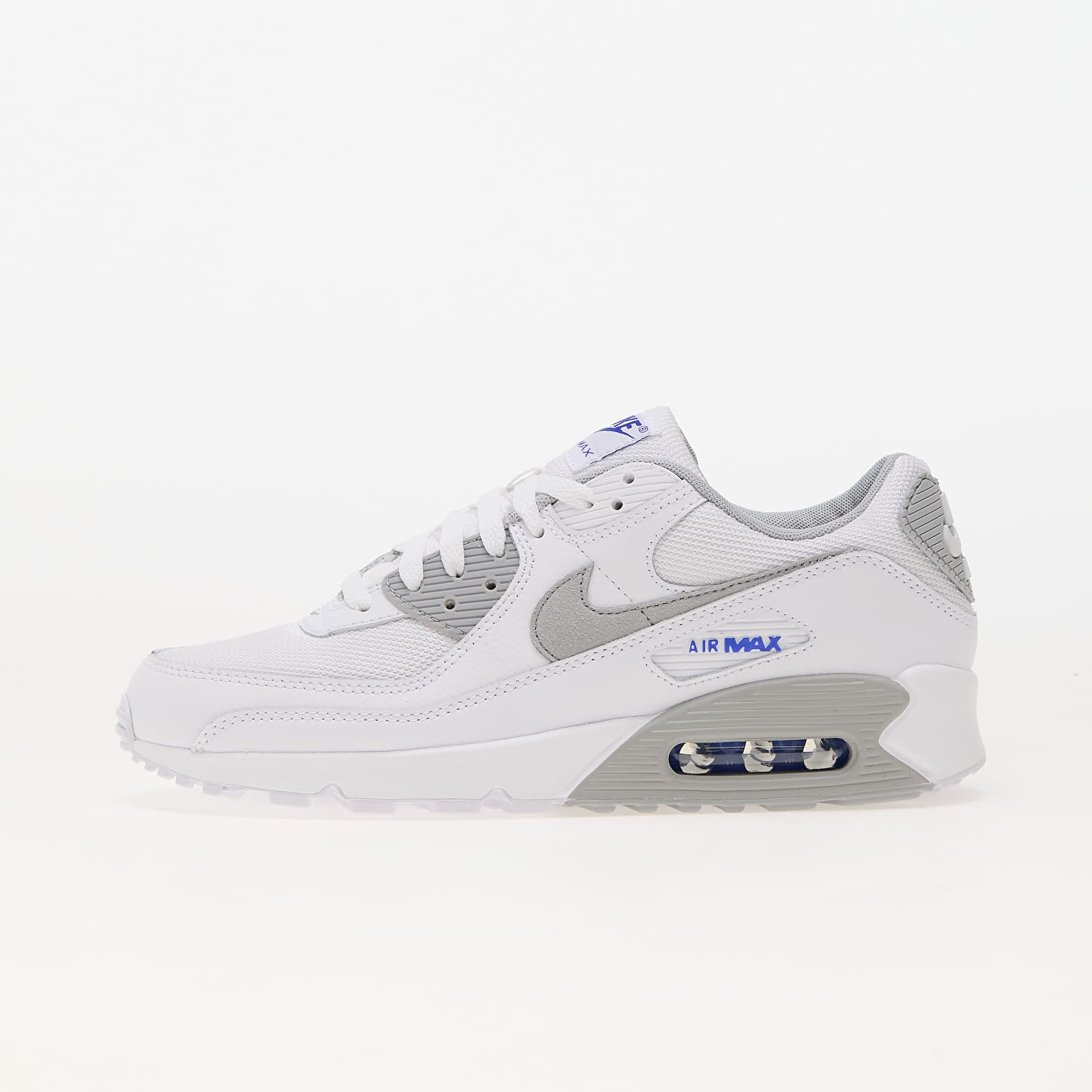 Männer Nike Air Max 90 White/ Lt Smoke Grey-Racer Blue