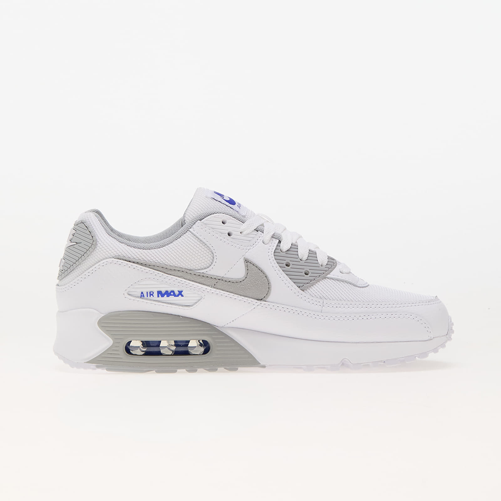 Männer Nike Air Max 90 White/ Lt Smoke Grey-Racer Blue