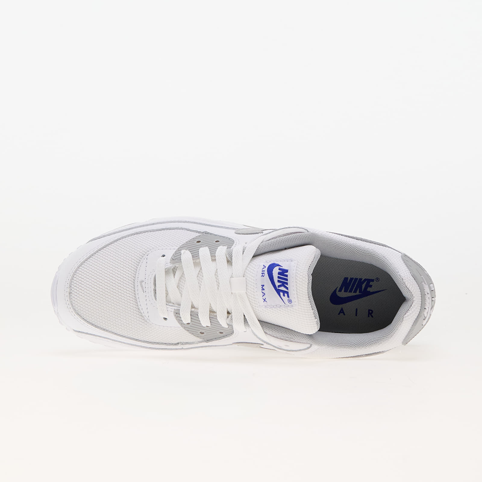 Männer Nike Air Max 90 White/ Lt Smoke Grey-Racer Blue