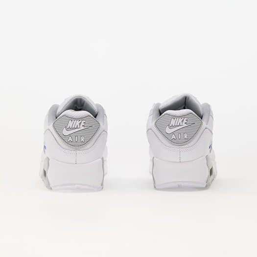 Herren Sneaker und Schuhe Nike Air Max 90 White Lt Smoke Grey Racer Blue Footshop