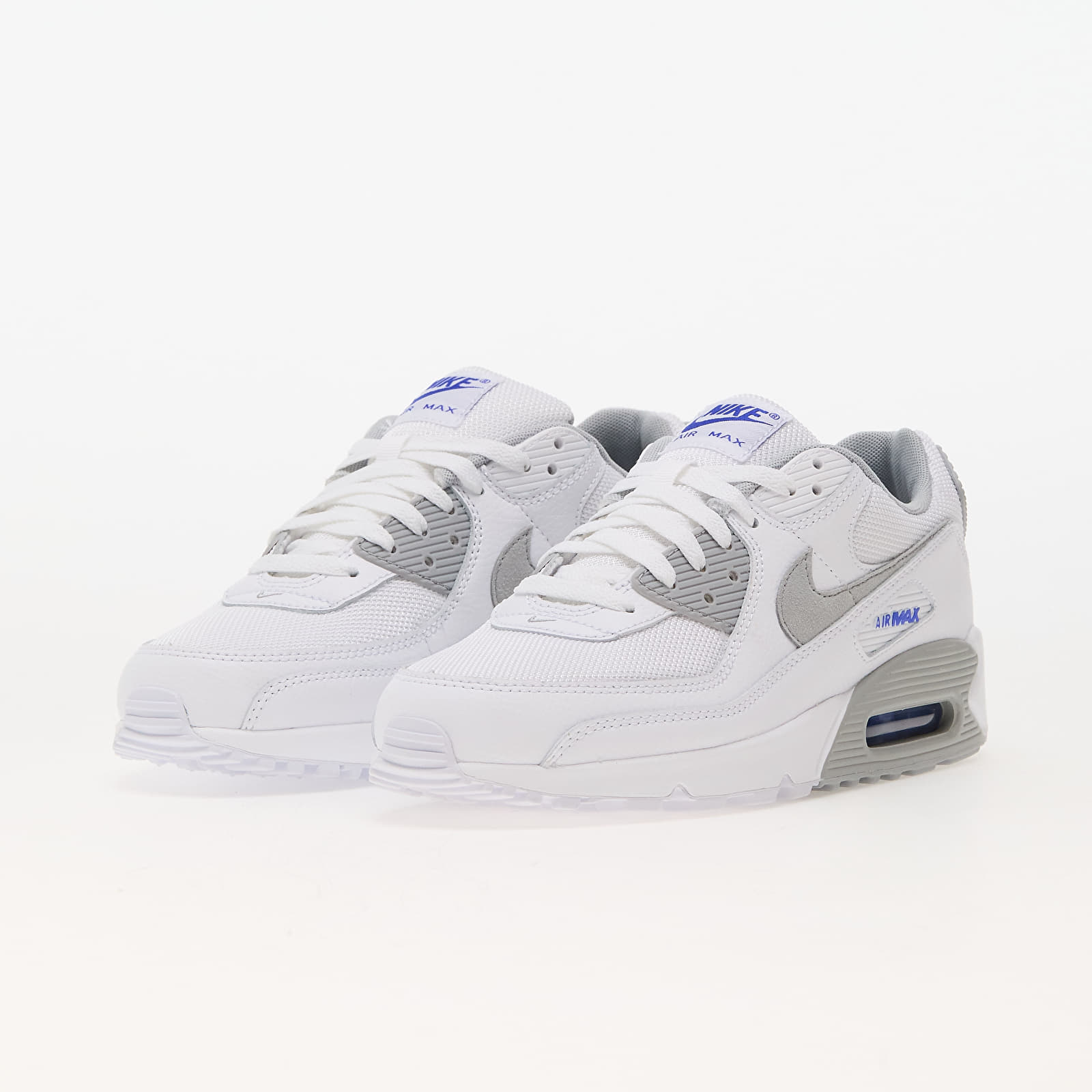 Männer Nike Air Max 90 White/ Lt Smoke Grey-Racer Blue