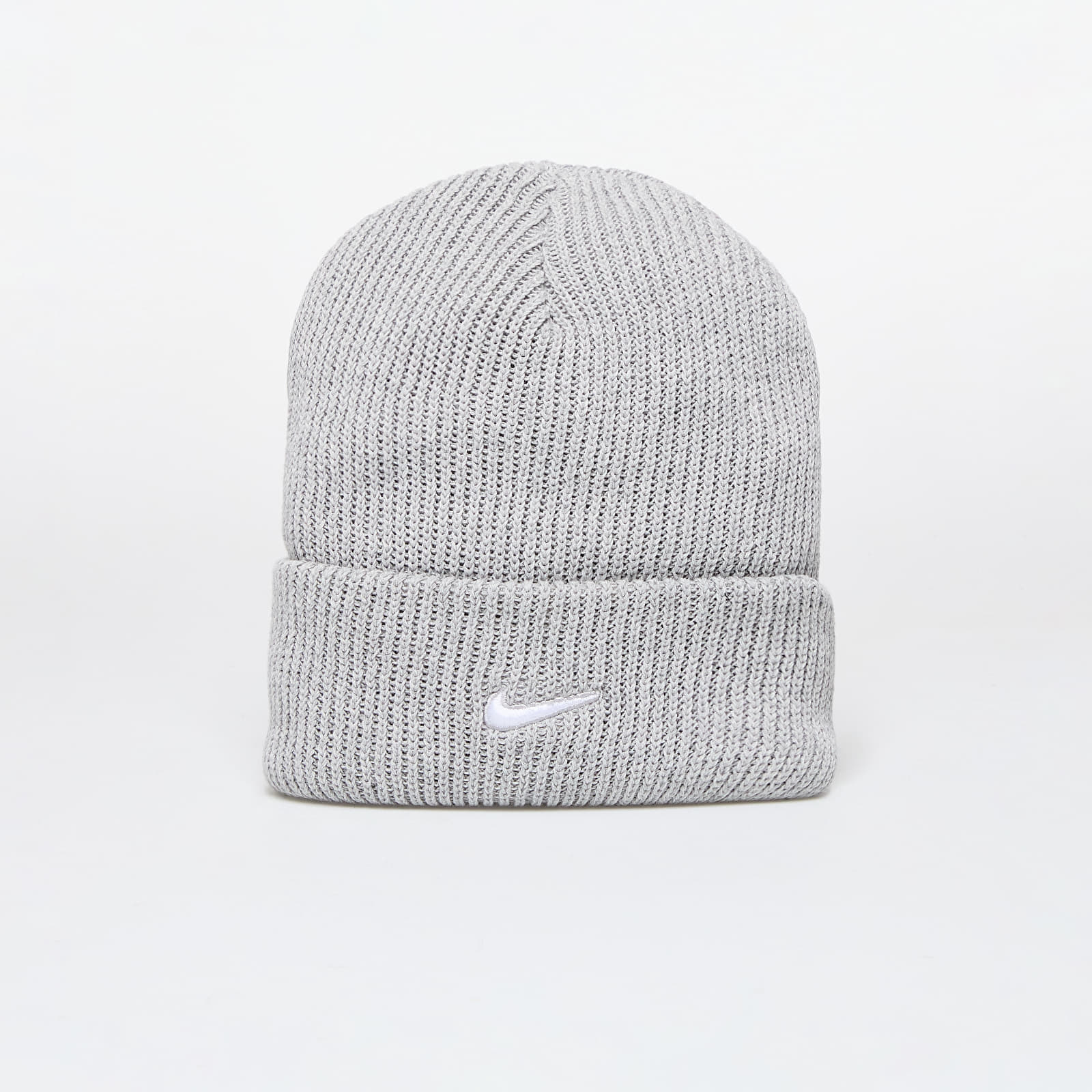 Čepice Nike Tall Cuff Swoosh Beanie Dk Grey Heather/ White Universal