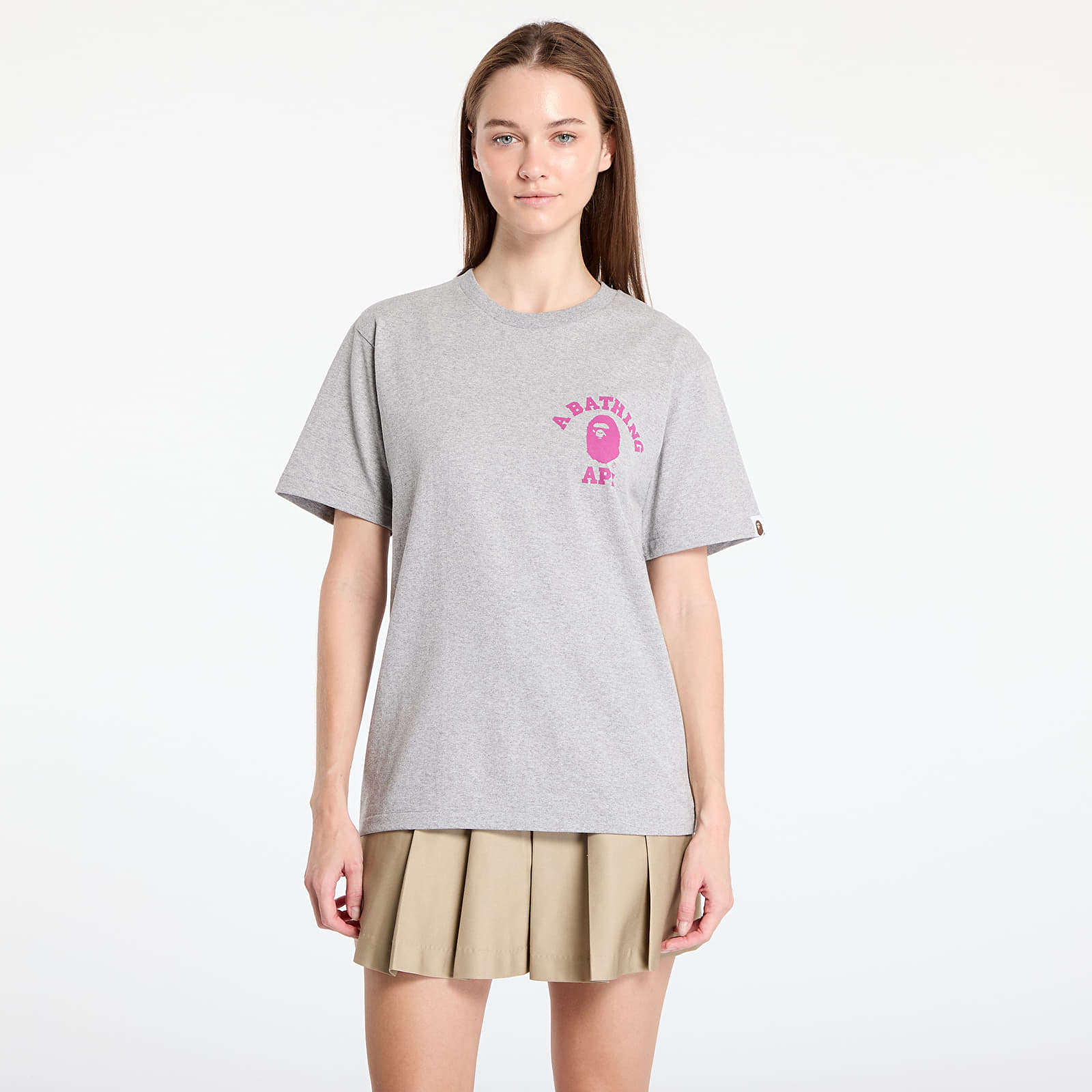 Pólók A BATHING APE Color Camo College Ats Tee Gray