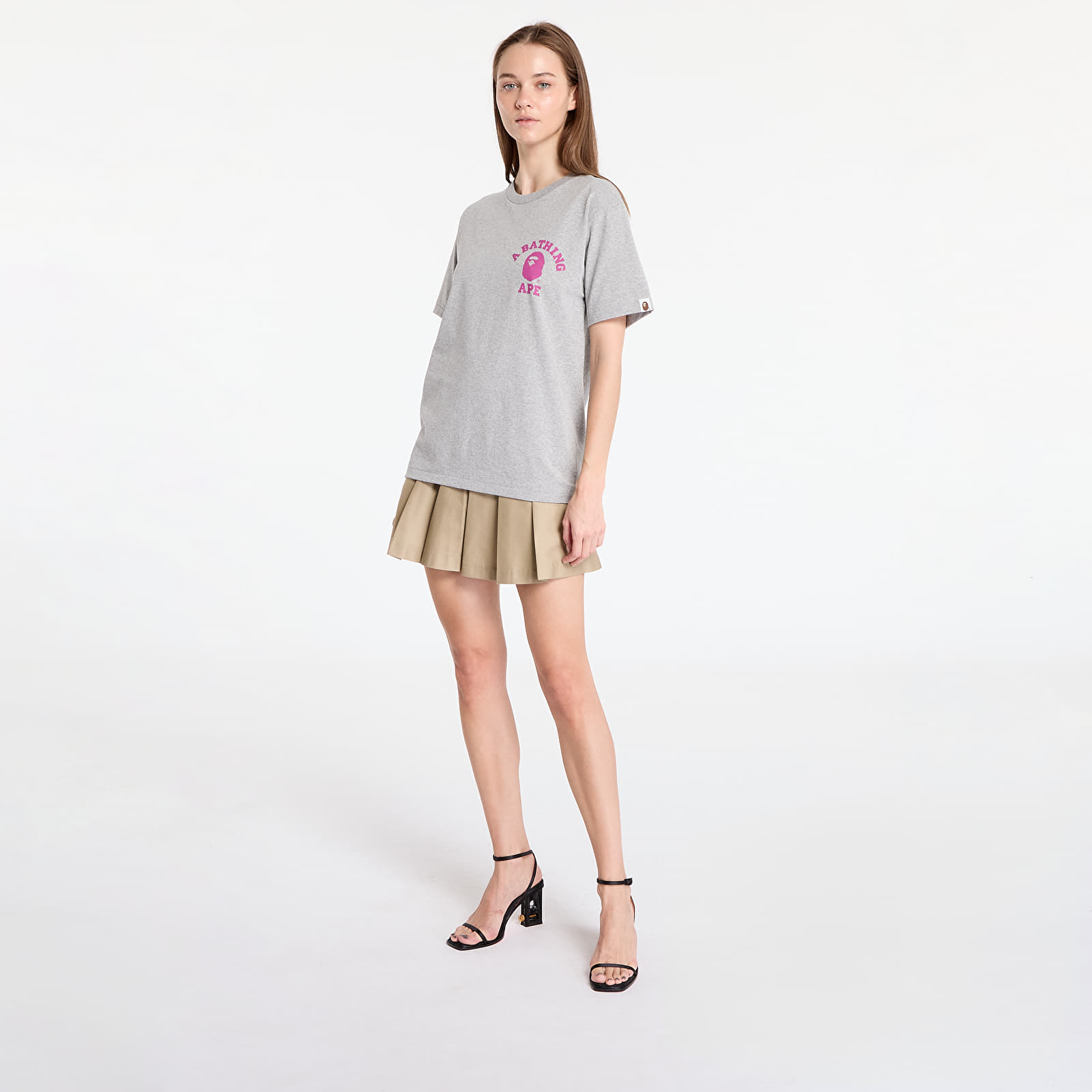 Pólók A BATHING APE Color Camo College Ats Tee Gray