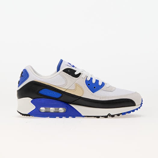 Men s shoes Nike Air Max 90 Premium White Khaki Racer Blue Black Footshop