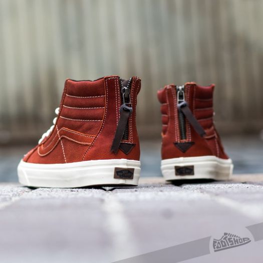 Men's shoes Vans SK8-HI Zip CA (Boot Leather) Henna (VXH9EOU ND4