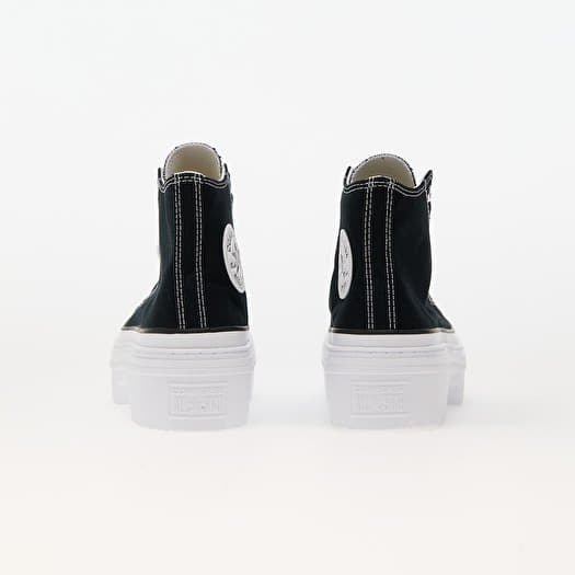 Black and white converse high heels online