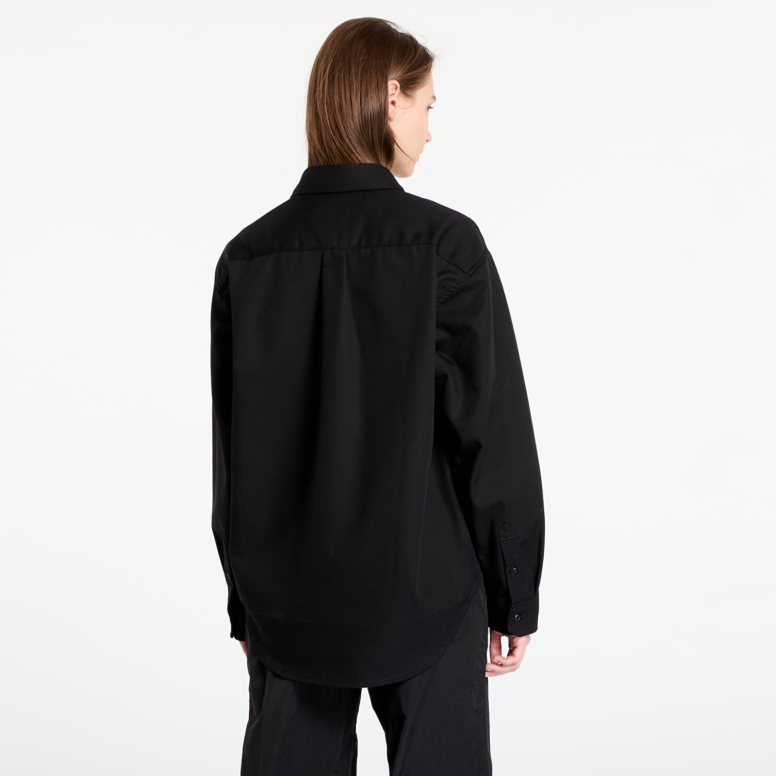 Skjorter Carhartt WIP L/S Module Script Shirt UNISEX Black/ White Rigid